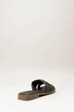 Oh My Sandals - Donkerbruin Slipper