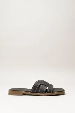 Oh My Sandals - Donkerbruin Slipper