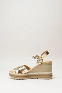 Oh My Sandals - Goud Sandaal sleehak
