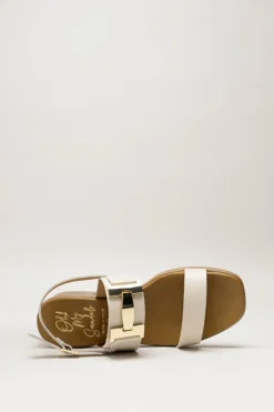Oh My Sandals - Lichtbeige Sandaal hak