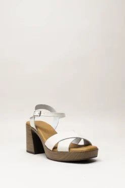 Oh My Sandals - Lichtbeige Sandaal hak