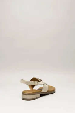 Oh My Sandals - Lichtbeige Sandaal plat