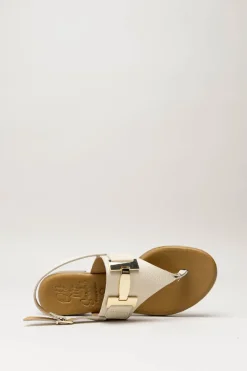 Oh My Sandals - Lichtbeige Sandaal plat
