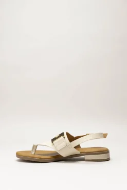 Oh My Sandals - Lichtbeige Sandaal plat