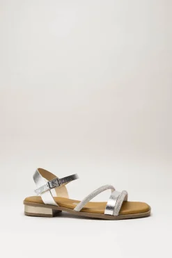 Oh My Sandals - Zilver Sandaal plat