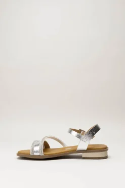 Oh My Sandals - Zilver Sandaal plat