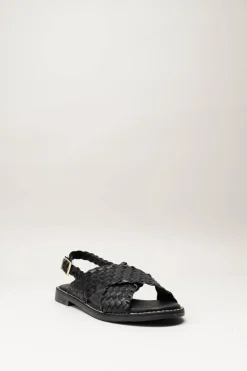 Oh My Sandals - Zwart Sandaal plat