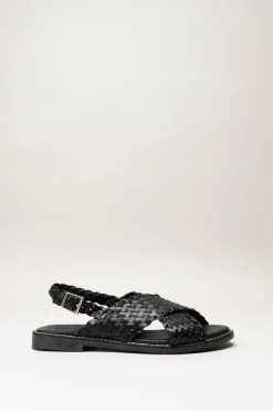 Oh My Sandals - Zwart Sandaal plat