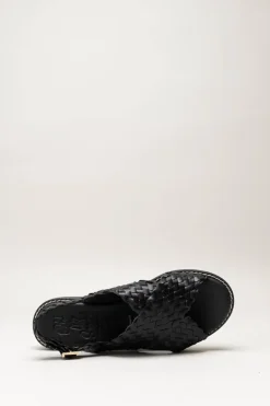 Oh My Sandals - Zwart Sandaal plat