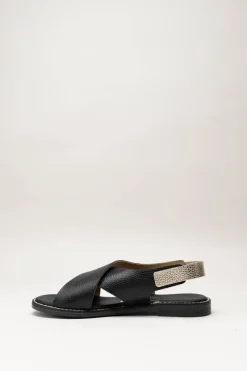 Oh My Sandals - Zwart Sandaal plat