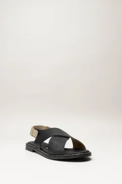 Oh My Sandals - Zwart Sandaal plat