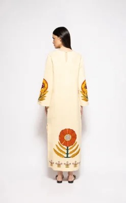 Paula - Ecru Jurk