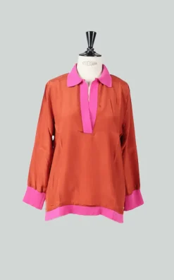 Paula - Oranje Blouse