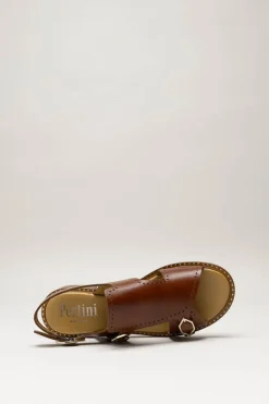 Pertini - Cognac Sandaal plat