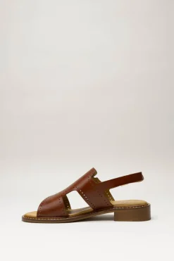 Pertini - Cognac Sandaal plat