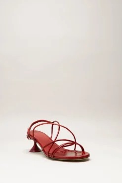 Poeve - Rood Sandaal hak