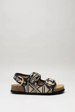 Scholl - Beige Sandaal plat