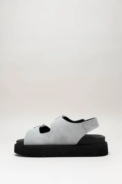 Scholl - Lichtblauw Sandaal plat