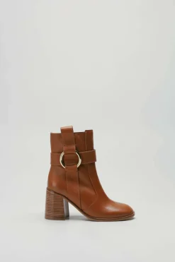 See By Chloe - Cognac Enkellaars hak