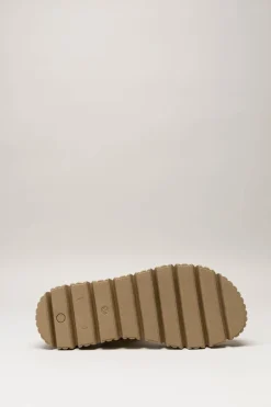 Softwaves - Beige Sandaal plat