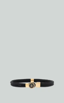 Steel & Barnett - Zwart/goud Armband