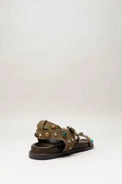 Steve Madden - Donkerbeige Sandaal plat