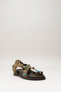 Steve Madden - Donkerbeige Sandaal plat