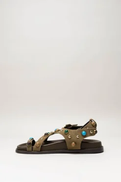 Steve Madden - Donkerbeige Sandaal plat