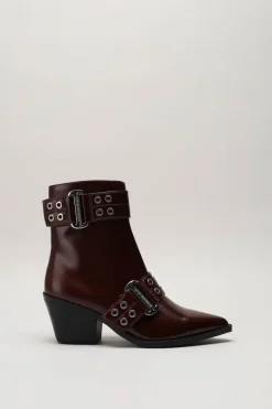 Steve Madden - Donkerroze Enkellaars hak
