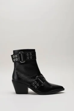 Steve Madden - Zwart Enkellaars hak
