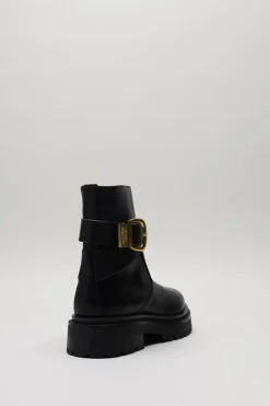Steve Madden - Zwart Enkellaars plat