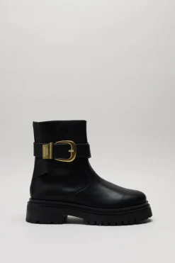 Steve Madden - Zwart Enkellaars plat