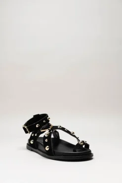 Steve Madden - Zwart Sandaal plat