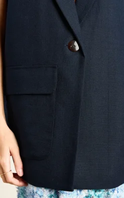 Studio Clique - Marineblauw Vest mouwloos