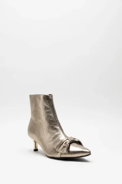 Tango - Goud Enkellaars hak