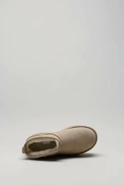 Ugg - Beige Enkellaars plat