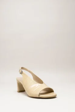 Zinda - Beige Sandaal hak