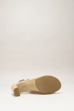 Zinda - Beige Sandaal hak