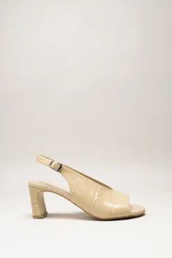 Zinda - Beige Sandaal hak